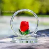 Amazon Leve Luxo Decoração Suave Enfeites de Cristal Casa Sala de Estar Círculo Rosa Buquê de Casamento Suprimentos para Seu Amante