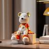 Oso Cariñoso Oso Violento Adorno de Escritorio Oso Lector Decoración Gabinete de TV Entrada Casa Nueva Decoración Suave Manualidades de Resina
