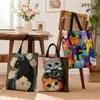 Nueva bolsa de lona de dibujos animados transfronteriza, gran capacidad, bolsa de almacenamiento ecológica para estudiantes, disponible para pedido personalizado y venta al por mayor