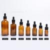 Botella Portátil Marrón para Aceite Esencial 10ml 30ml Botella Dispensadora Cosmética Botella de Vidrio para Loción Botella con Gotero para Mezclas
