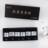 [6 pares en caja] calcetines antibacterianos de algodón peinado para hombre, calcetines de algodón de color liso para las Cuatro Estaciones, de media pantorrilla, para negocios, calcetines desodorantes para hombre