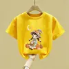Camiseta Casual de Manga Corta para Niñas, Algodón Puro, Nuevo Modelo 2026