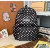 Mochila de Lunares de Alto Valor Estético para Mujer Modelo Nuevo 2026 Mochila Escolar de Gran Capacidad para Estudiantes de Secundaria y Preparatoria Estudiantes Universitarios Mochila para el Trabajo