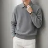 Suéter de Punto Grueso con Botones y Cuello Polo para Hombre 2026 Nuevo Estilo Otoño/Invierno Capa Base Cálida Manga Larga Suéter de Punto Casual para Hombre