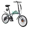 Vsv aleación de aluminio gama alta freno de disco luz plegable velocidad variable 20 pulgadas 7 velocidades hombre y mujer adulto estudiante bicicleta deportiva individual