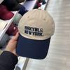 Gorra de béisbol de algodón lavado suave con bordado de letras mayúsculas de moda estilo coreano gorra con visera de moda para viajes de primavera y verano para hombres y mujeres