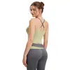 Nuevo Traje de Yoga Juyitang con Tirantes Finos y Almohadillas en el Pecho para Mujer, Sensación de Segunda Piel, Sin Costuras, Fitness Deportivo, Set de Yoga Levantador de Glúteos