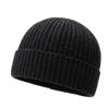 Gorro de otoño e invierno para hombre, gorro de punto de moda, gorro de melón estilo coreano, gorro de lana plegable de color sólido, gorro de invierno estilo hip hop para el frío