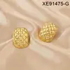 Estilo Ins Europeu e Americano Versátil Acessível Luxo Moda Coração Aço Inoxidável Banhado a Ouro Brincos Personalizados Geométricos Titânio Aço Brincos Joias