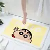 Tapete com Formato Especial de Desenho Animado Crayon Shin-Chan Decoração de Sala de Estar Tapete de Chão Imitação de Caxemira Cobertor de Quarto ao Lado da Cama Tapete de Banheiro Absorvente para os Pés