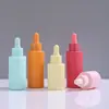 Botellas de Aceite Esencial para Macarrones al por Mayor Personalizadas, Botellas de Vidrio con Gotero, Botellas Dispensadoras de Cosméticos de Esencia, Botellas Vacías, Color de Spray Personalizado