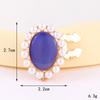 Nuevo Traje de Corazón de Grava Hebilla Decorativa para Cuello Puños de Camisa Desmontables de Alta Gama Accesorios de Joyería DIY