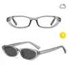 Óculos Fashion Cat-Eye que Mudam de Cor para Mulheres, Estilo de Luxo, Populares Online, Fazem o Rosto Parecer Mais Magro, Versátil, Anti-Luz Azul, Protetor, Óculos Sem Grau