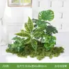 Plantas Artificiais, Folhagem Simulada para Paisagismo, Decoração de Paisagem Interna e Externa, Vitrines, Arte Floral Artificial, Arranjos de Musgo, Capim-do-viajante