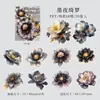 Paquete de Pegatinas para Mascotas Yiniao de Varios Tamaños, Serie Floral Dorada, 20 Pegatinas de Material con Temática Floral para Creación de Escenas, 6 Opciones para Elegir