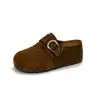 Outono de 2026 Novo Estilo Birkenstock Fechado Meio Chinelo Feminino Casual para Uso Externo Slip-Ons que Aumentam a Altura Solado Grosso Chinelos Preguiçosos