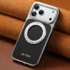 Funda para iPhone 18 Pro Max con Carga Inalámbrica, Succión Magnética, Soporte Giratorio 360°, Hebilla de Anillo, Funda de Cuero