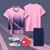 2026 Nuevo Modelo Conjunto de Uniforme de Tenis de Mesa Hecho a Medida para Hombre de Secado Rápido Uniforme de Campo de Entrenamiento de Competición Jersey Deportivo de Tenis de Mesa para Niños para Mujer