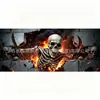 Banner de Garaje de Halloween Decoración de Puerta Tela Colgante Calabaza de Terror Bruja Calavera Fondo de Fiesta Transfronterizo En Stock Fábrica