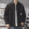 Camisa de Manga Comprida para Trabalho Moda Masculina Marca Nova Primavera e Outono Moda Americana Moderna Solta Jaqueta Workwear Casual Camisa Masculina
