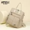 Mochila Antirrobo Nueva de Primavera 2026 para Mujer, Moderna, con Patrón de Diamantes, Tela Oxford, Doble Uso, Mochila de Viaje, Bolso Escolar, Venta al por Mayor