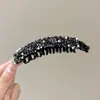 Presilha banana plissada de chifon, presilha vertical, presilha de garra de verão de alta qualidade, presilha para rabo de cavalo na nuca, presilha de cabelo elegante e delicada