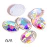 Oval Diamante Cristal Vidro Costurado À Mão Diamante Fundo Plano Diamante Strass Nail Art Diamante em Forma Especial DIY Acessórios para Celular Fivela Plana