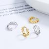 Pendientes de Corazón Hueco para Mujer Plata de Ley 925 Diseño Nicho Japonés Coreano Simple ins Pequeño Aro de Hebilla para la Oreja Joyería