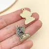 10 Tipos de Joyería de Aleación con Temática de Música Oil-Drip - Materiales para Llaveros, Cadenas para Teléfono y Colgantes Hechos a Mano