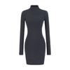 Vestido Sexy de Gola Alta de Manga Longa Justo e Justo ao Quadril para Meninas Mulheres Novo Estilo Outono 2025 Saia Curta Sexy para Usar por Baixo