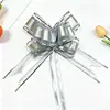 Novo Modelo 50 # Grande Laço de Gaze de Neve Flor Decorativa Amarrada à Mão para Carro de Casamento, Natal e Decoração de Fita para Presente de Feriado.