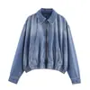Comercio Exterior Transfronterizo Mayorista de AliExpress Moda Femenina de Moda Europea y Americana Otoño 2025 Chaqueta Vaquera de Aviador