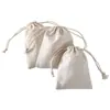 Bolsa de algodón con cordón para empaquetar artículos culturales, joyería, regalos y almacenamiento de viaje, con logo impreso