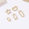 Zhongxing amor estrella de cinco puntas brillante giro hebilla de resorte collar pulsera hebilla de conexión hebilla universal accesorios de joyería diy