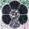 Cross-border dmc hot drill ameixa flor caixa cor redonda strass hot melt adesivo fundo broca diy roupas acessórios jóias atacado