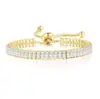 Pulsera de Tenis con Diamantes Negros de Zirconia Completos Hip-Hop Transfronteriza para Hombres y Mujeres, Pulseras Redondas y Rectangulares, Venta al por Mayor Caliente Transfronteriza