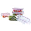 Lehejia Vidrio Borosilicato Alto Resistente al Calor Conservación Fresca Sellado Lonchera Calentamiento en Microondas Lonchera de Vidrio con Tapa Lonchera