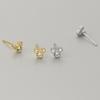 Pendientes Nalan S925 de plata de ley con un diseño fresco y dulce, con un bonito anillo de diamantes y un ratón M05590