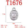 Moda Cobre Puro Microincrustado Circonita Corazón Hueco Forma de Trébol de Cuatro Hojas Oval Colgante Materiales para Joyería de Collar Pulsera Pendiente DIY