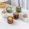 Vaso de corcho de vidrio hecho a mano, taza para velas de aromaterapia, recipiente sellado resistente a altas temperaturas, botella, vaso creativo casero de cera.
