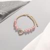 Pulsera Novia Cristal Fresa Luna Estrella Estudiante Femenina Simple Mori Par Cadena de Hermanas de Piedra Lunar