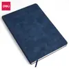 Bloc de notas Deli 3340 A5 Piel de oveja Retro 120 Páginas Cuaderno de Cuero Suave Cuaderno para Reuniones de Negocios Venta al por Mayor