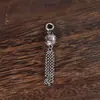 Colgante de calabaza accesorios de la suerte accesorios corriendo flores pequeñas anticuadas tres-siete plata monedero retro anillo colgante de tirar accesorios DIY