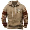 Ropa de otoño e invierno para hombre de importación, sudadera con capucha casual de primavera para hombre con forro de polar, ropa deportiva casual retro con estampado 3D