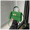 Bolsas de Mão Femininas em Relevo da Moda 2024 Verão Novo Estilo Estilo Feminino Cor Sólida Fecho Giratório Bolsa Tiracolo Transversal de Ombro