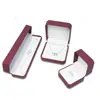 Fabricante de cajas de embalaje de alta calidad octogonales de cuero para joyería, forradas de terciopelo, de cuero sintético de alta gama para anillos, pulseras y brazaletes