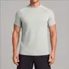 Camiseta deportiva transpirable de secado rápido con tacto frío para hombre, manga corta, para exteriores, fitness, yoga, running, tenis, que absorbe la humedad