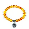 Pulseira de Pedra Vulcânica Moda Transfronteiriça Europeia e Americana Pulseira com Pingente de Estrela do Mar Pedra Natural Onda Lótus Yoga Amazônia