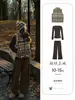 Chal de Fair Isle Conjunto Deportivo Casual para Mujer Estilo Coreano Paleta de Colores Otoñales Ambiente Perezoso Relajado Conjunto Completo Atmósfera