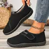 Botas de Nieve de Caña Baja Más Vendidas Transfronterizas Velcro Otoño e Invierno Nuevas Botines con Forro de Terciopelo Cómodos Versátiles Cálidos Zapatos de Algodón para Mujer